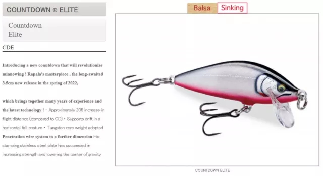 Rapala Countdown Elite Naufrage Leurre CDE95/GDOK (2727) 3