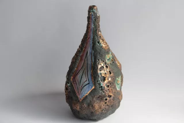 Vase céramique Italo Casini Italie Lava 1950 (63794)