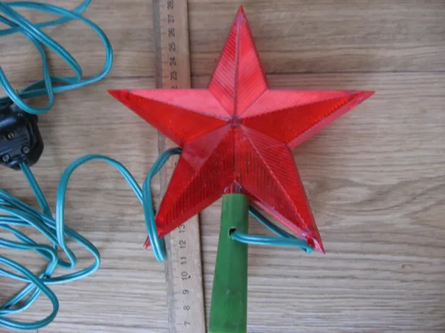 Vitage Soviet Christmas tree Topper STAR toy electric ornaments 70s USSR