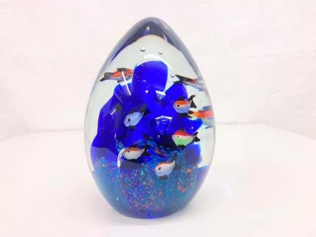 Murano Glas Briefbeschwerer Aquarium 60er 70er Jahre Glasei