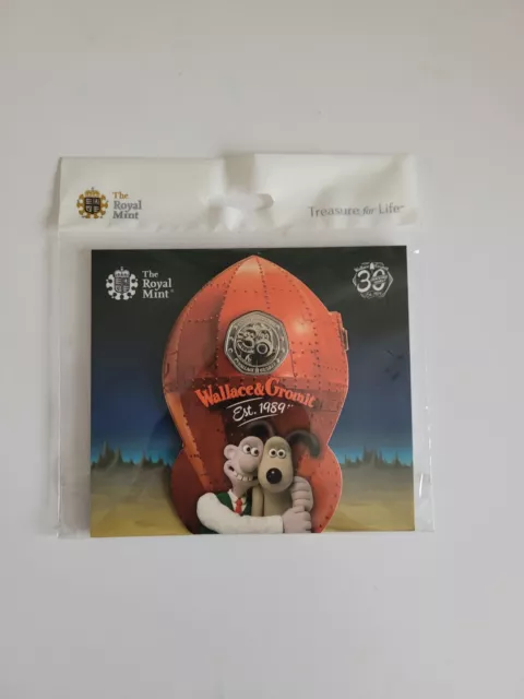 2019 Wallace and Gromit 50p Fifty Pence Coin Royal Mint Sealed Pack