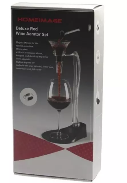 Homeimage Deluxe Red Wine Aerator Set. Brand New In Box