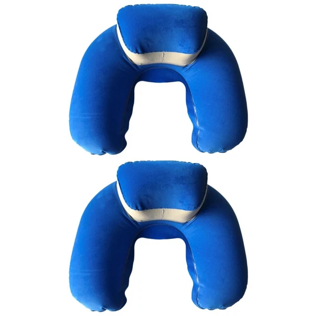 Set 2 Inflatable Pillow U-shape Pillow Outdoor Pillows Camp Pillow Travel Pillow