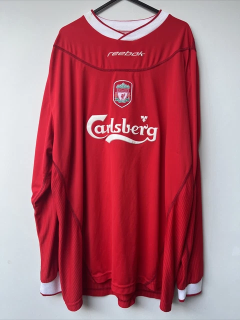 Liverpool 2002/03 Home Long Sleeve Football Shirt Mens Reebok XL