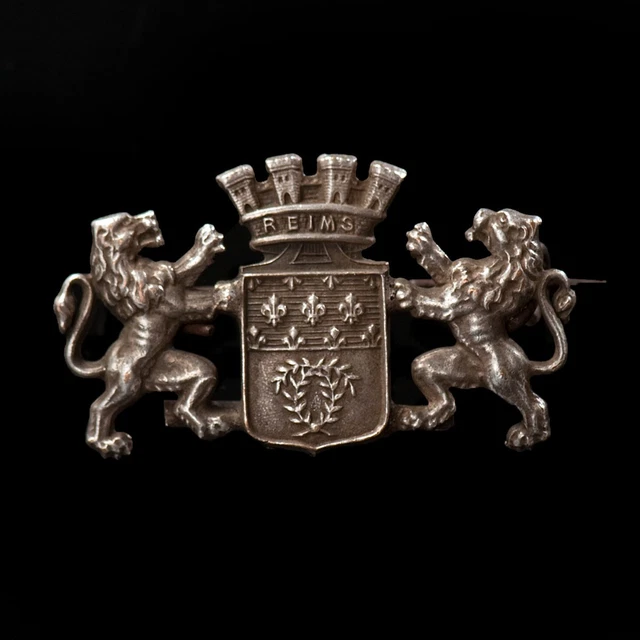 Broche Cathédrale Notre-Dame De Chartres 1900 En Métal Argenté - Occasion, Objet Modifié