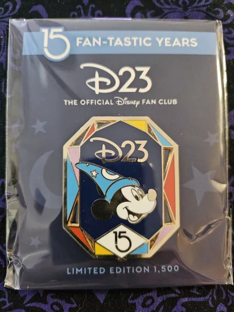 Disney LE Pin D23 15th Anniversary Sorcerer Mickey