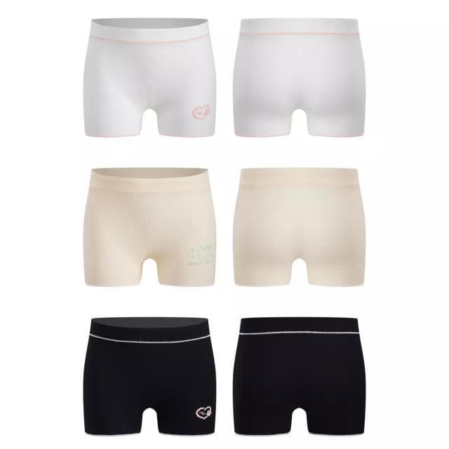 Kids Girls Shorts Bottoms Underpants Bike Shorts Boxer Briefs Ribbed Underwear