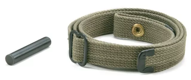 USGI WW2 .30 M1 CARBINE SLING and OILER Dark OD Green