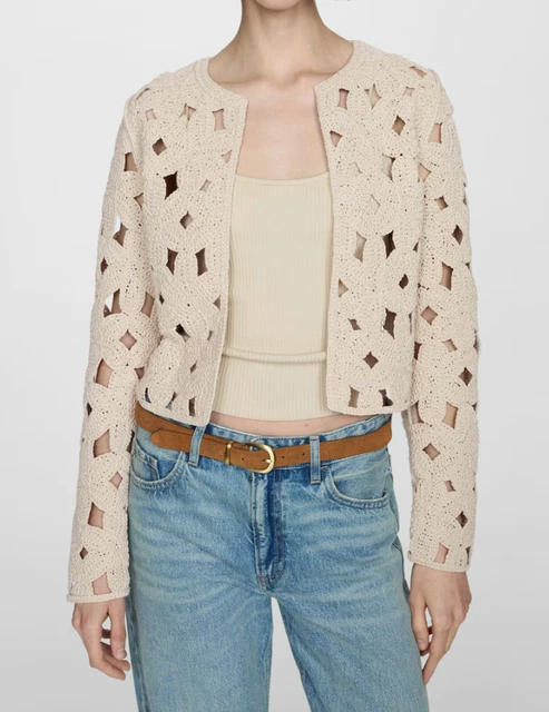 Veste En Lin Tara Jarmon Beige - Taille 38 (FR) / 42 (IT) - Occasion En Excellent état