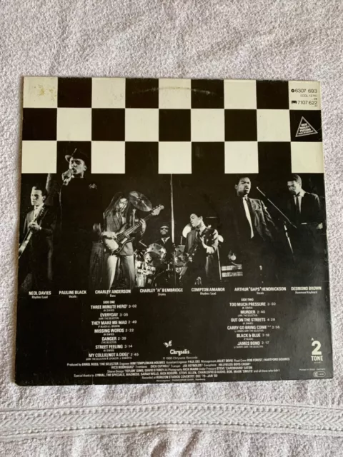 The Selecter - Too Much Pressure - LP Vinyl 2