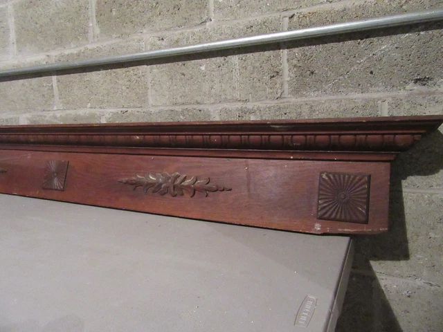 ~ Antique Carved Oak Pediment 84.5 X 9.5 ~ Architectural Salvage ~ 9
