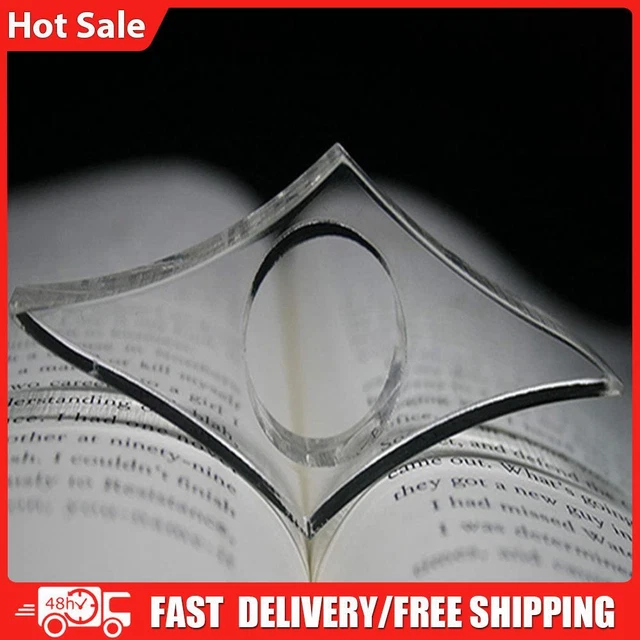 Acrylic Book Paper Clips Page Holder Stationery School Office Bookmarks (L)