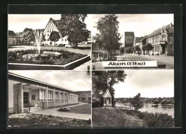 AK Aken /Elbe, Dessauer Straße, Gasthaus der VEB Makosid-Werke Neue Waldschänke