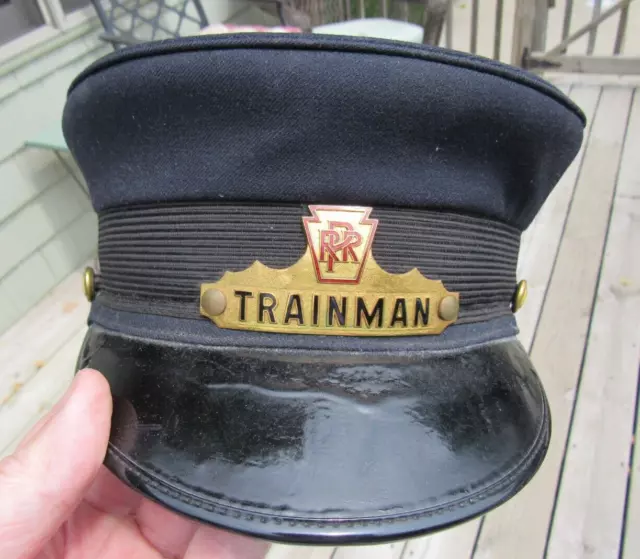 VINTAGE ORIGINAL 1900'S PENNSYLVANIA RAILROAD TRAINMAN HAT PRR HAT $275 ...
