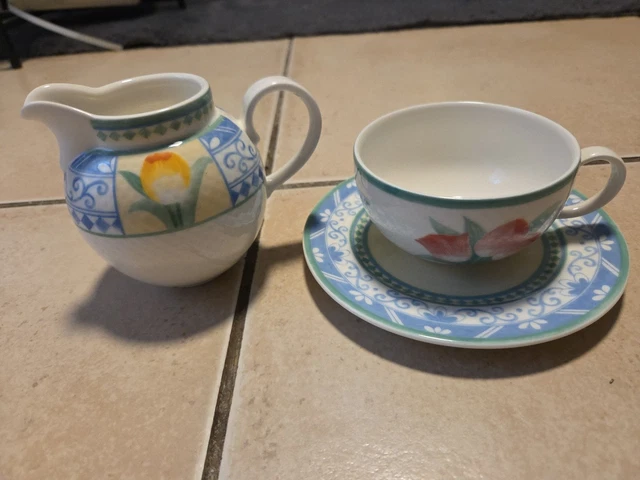 2 GRANDES SOUS tasses ou soucoupes Villeroy et Boch Colmar, excellent