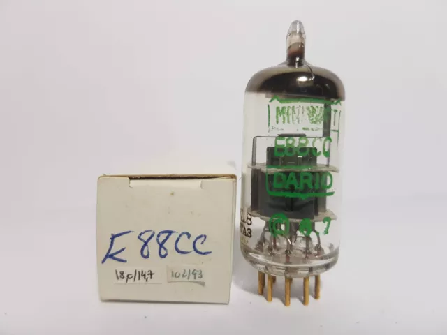 E88Cc (7L8) Miniwatt Ring Getter Gold Pins Suresnes Code Dgtstd + Tv7D/U X1