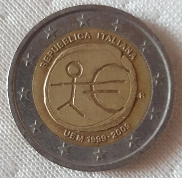 moneta da 2 euro omino stilizzato repubblica francese