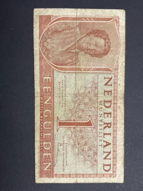Niederlande Gulden Banknote 3 Stück Original #BAN137