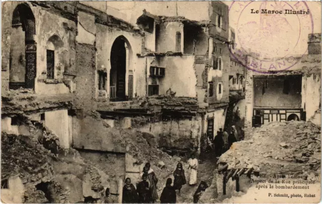 CPA AK Military MOROCCO FEZ After the Riot Main Street Aspect (92387)