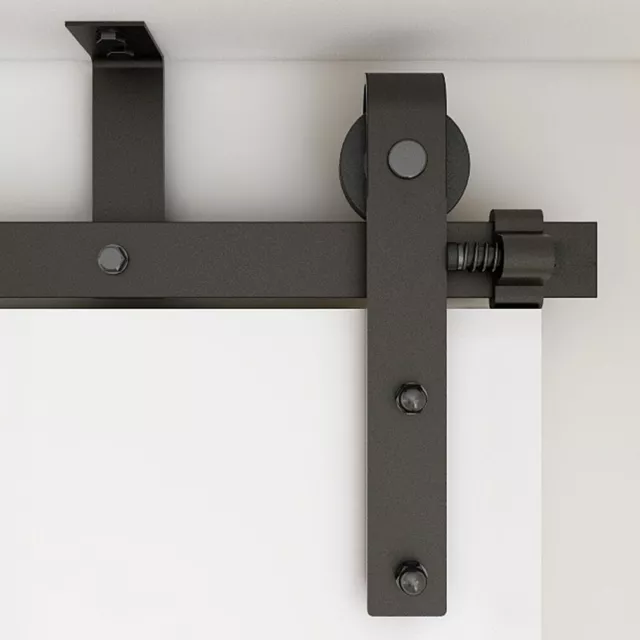4ft-20ft Ceiling Mount Sliding Barn Door Hardware Closet Kit Single/Double Doors