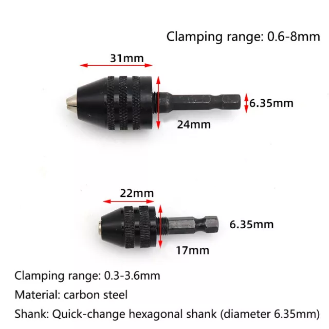 Multi Keyless Drill Chuck Quick Change Adapter Shank For Dremel Electric Grinder 2