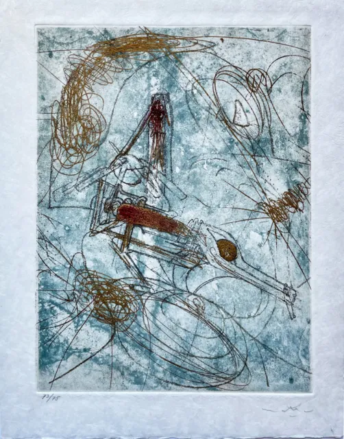 Roberto MATTA "Les damnations" , 1966 acquaforte acquatinta originale firmata