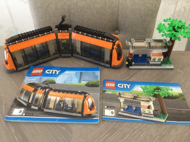LEGO 60097 CITY Town Square Tram and Tram Stop 100 Complete