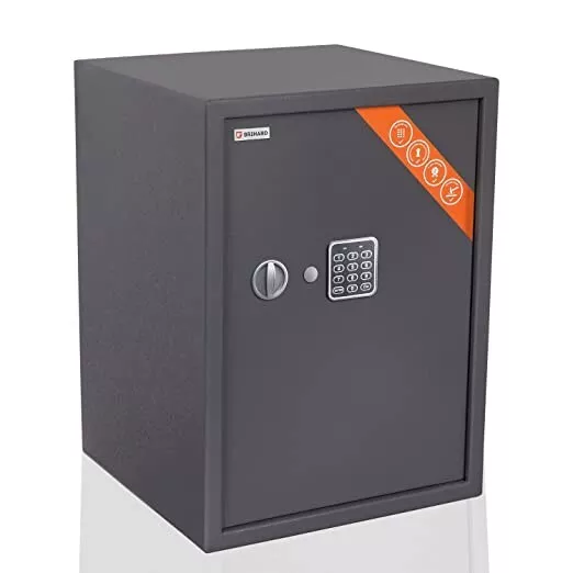 Brihard Business XL Caja Fuerte Electrónica 50x35x36cm (HxWxD), Gris Titanio
