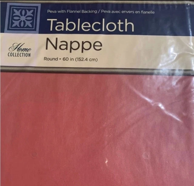 Tablecloths Round Light Red Lightweight PEVA Set Of 2