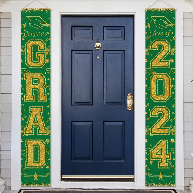 CLASS OF 2024 Graduation Party Decorations Green and Gold Class of 2024