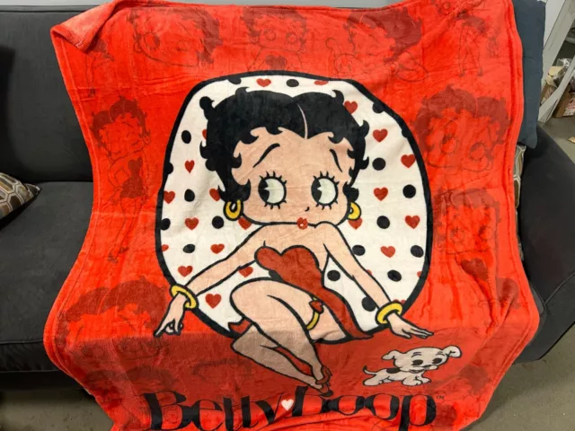 Betty Boop  PLUSH SOFT blanket throw NEW  - open item