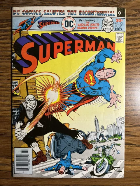 Superman 301 Jose Luis Garcia-Lopez Cover Gerry Conway Story Dc Comics 1976