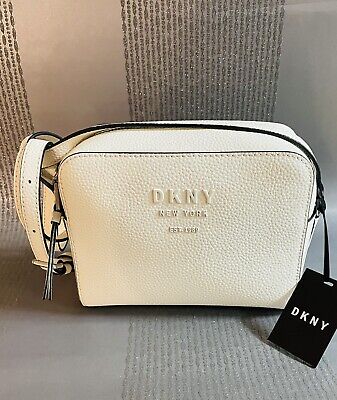 DKNY DONNA KAREN NEW YORK Cross Corpo Borsetta Designer Bianco R91EHA77 