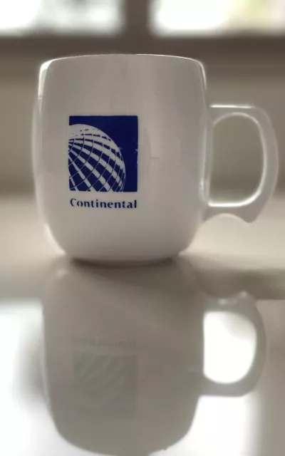 Continental Airlines Coffee Mug White VINTAGE - Melamine Plastic