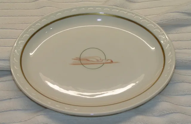 RR/BS Union Pacific Railroad China Platter in the Winged Streamliner Pattern