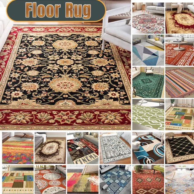 Washable Area Rug Bedroom Living Room Large Indoor Rugs Soft Vintage Carpet Mat