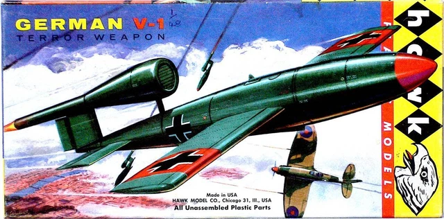 Hawk 1/48 Germany V-1 Terror Weapon Flying Bomb Plastic Model Unassembled
