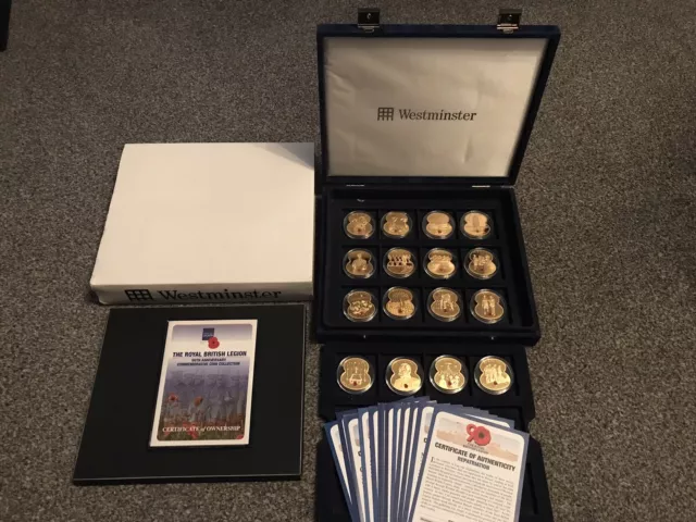 2011 Jersey & Guernsey Gold Proof £5 Five Pound Poppy Coins x 16 Boxed & COA’s