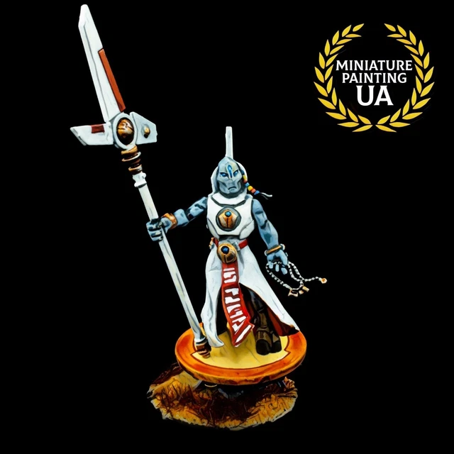 ⭐️WH40K Tau Empire Painted Heavy Metal T'au Ethereal Aun’Do Kill Team Commander ⭐️WH40K Tau Empire Painted Heavy Metal T'au Ethereal Aun’Do Kill Team Commander