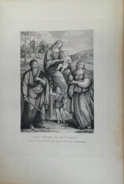 Francesco Rosaspina, 1830 Maria Vergine con Gesù Bambino Gio Battista.