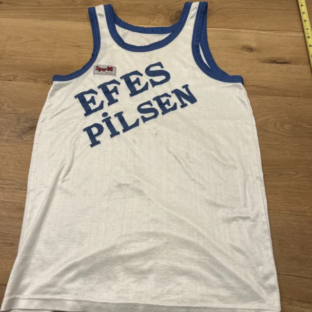 Vintage Efes Pilsen Basketball Jersey Turkey  Spor-80