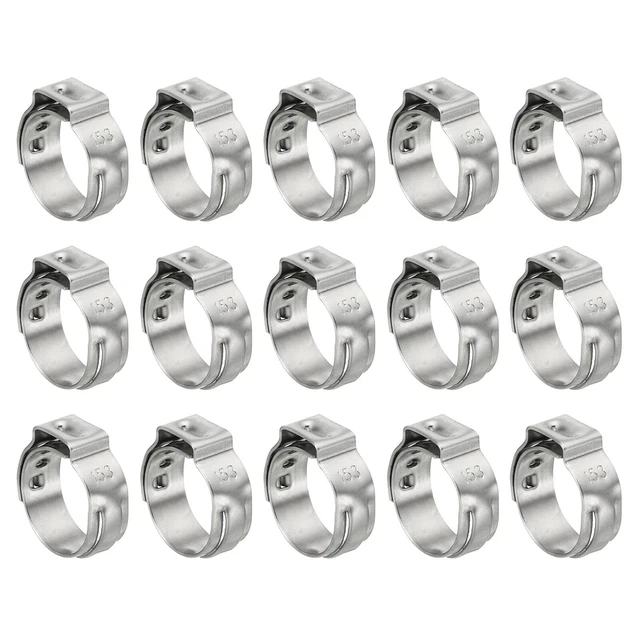 Confezione da 40 Morsetto Cinch 1/2" PEX, 304 Anelli Crimpante Acciaio Inox 12,8-15,3 mm
