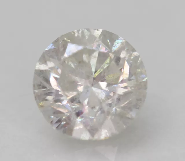 Certifié 0.61 Carat F SI2 Rond Brillant Naturel Amélioré Desseré Diamant 5.26mm