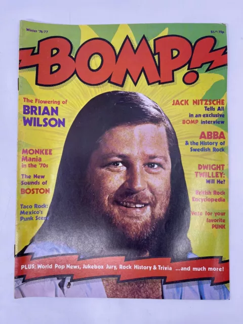 Bomp! Magazine Winter 1976 / 77 Brian Wilson Jack Nitzsche Punk Mag Vintage