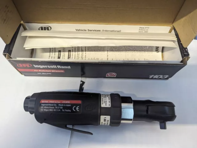 Ingersoll Rand 1103 1/4 Inch Drive Ultra Duty Air Ratchet Wrench MADE IN JAPAN