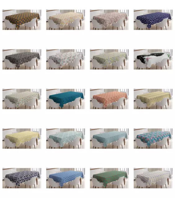Ambesonne Floral Spring Tablecloth Table Cover for Dining Room Kitchen