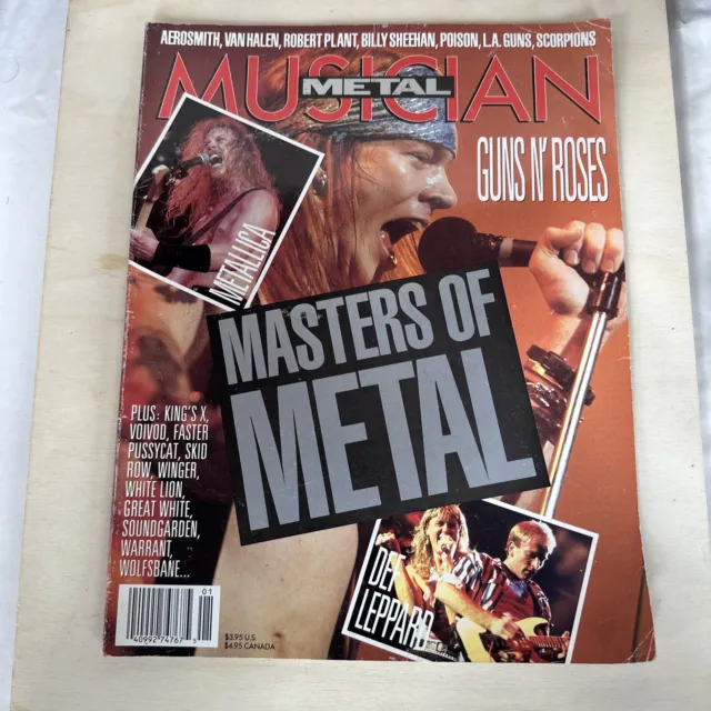Metal Musician Magazine Metallica Guns N Roses Def leppard 1989