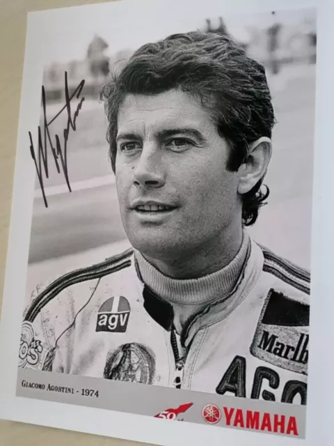 GIACOMO AGOSTINI - FORMEL 1 - ORIG. AUTOGRAMM auf 13 x 18 cm FOTO - SIGNED!