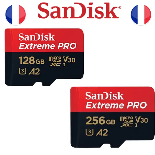 Carte Mémoire Micro SD SDHC SDXC Class 10 Sandisk 32 64 128 256 Go Gb EVO PLUS