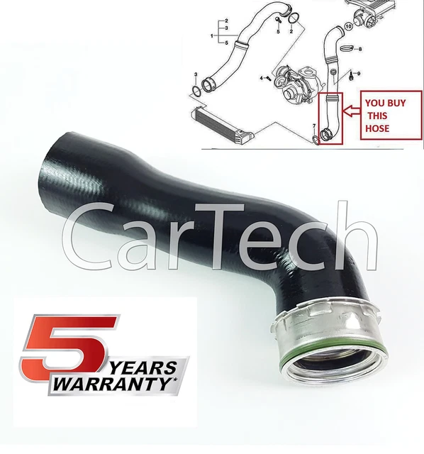 FOR BMW E46 318D 320D Intercooler Turbo Hose Pipe Lower Side